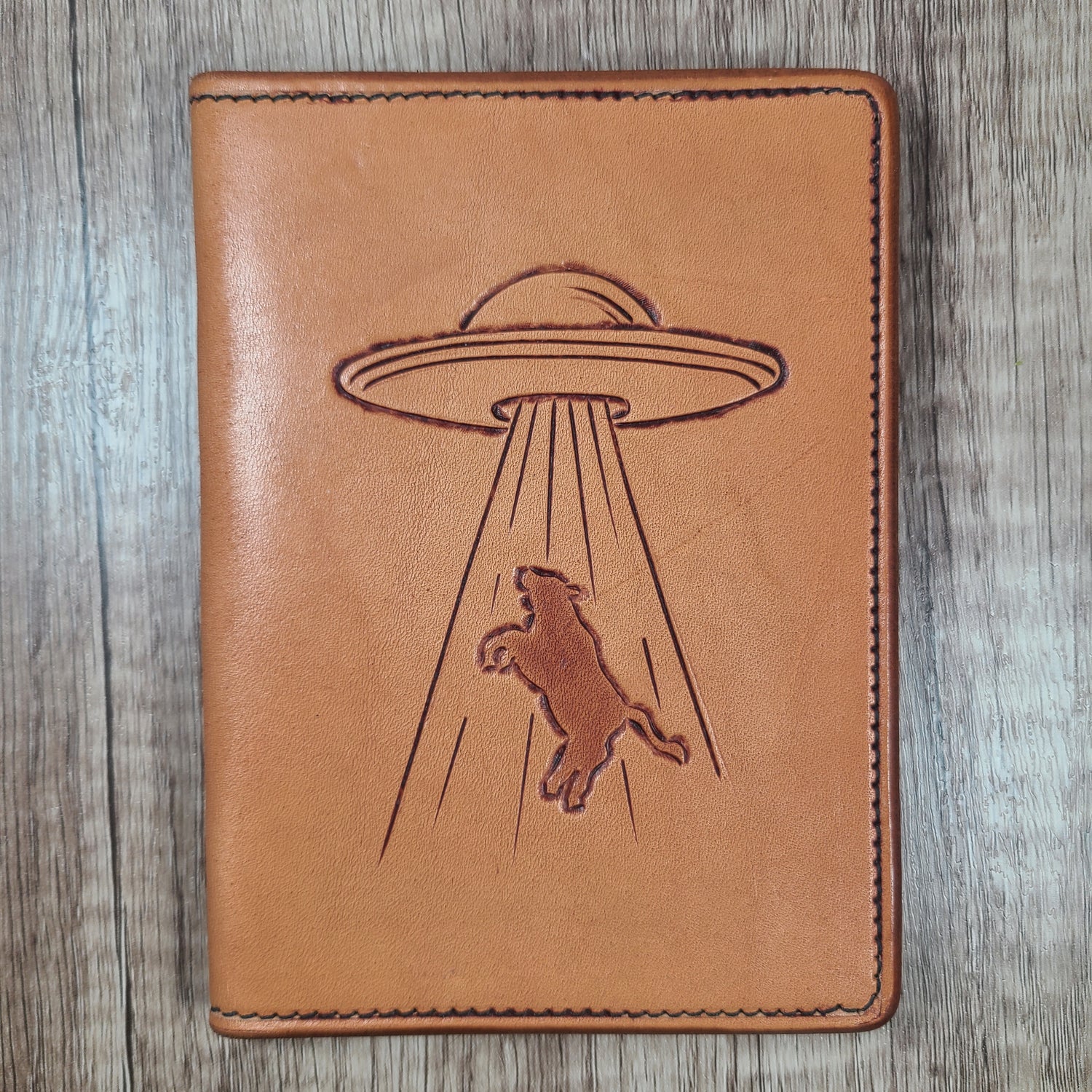 Small Leather Notebook or Passport Cover - In Stock