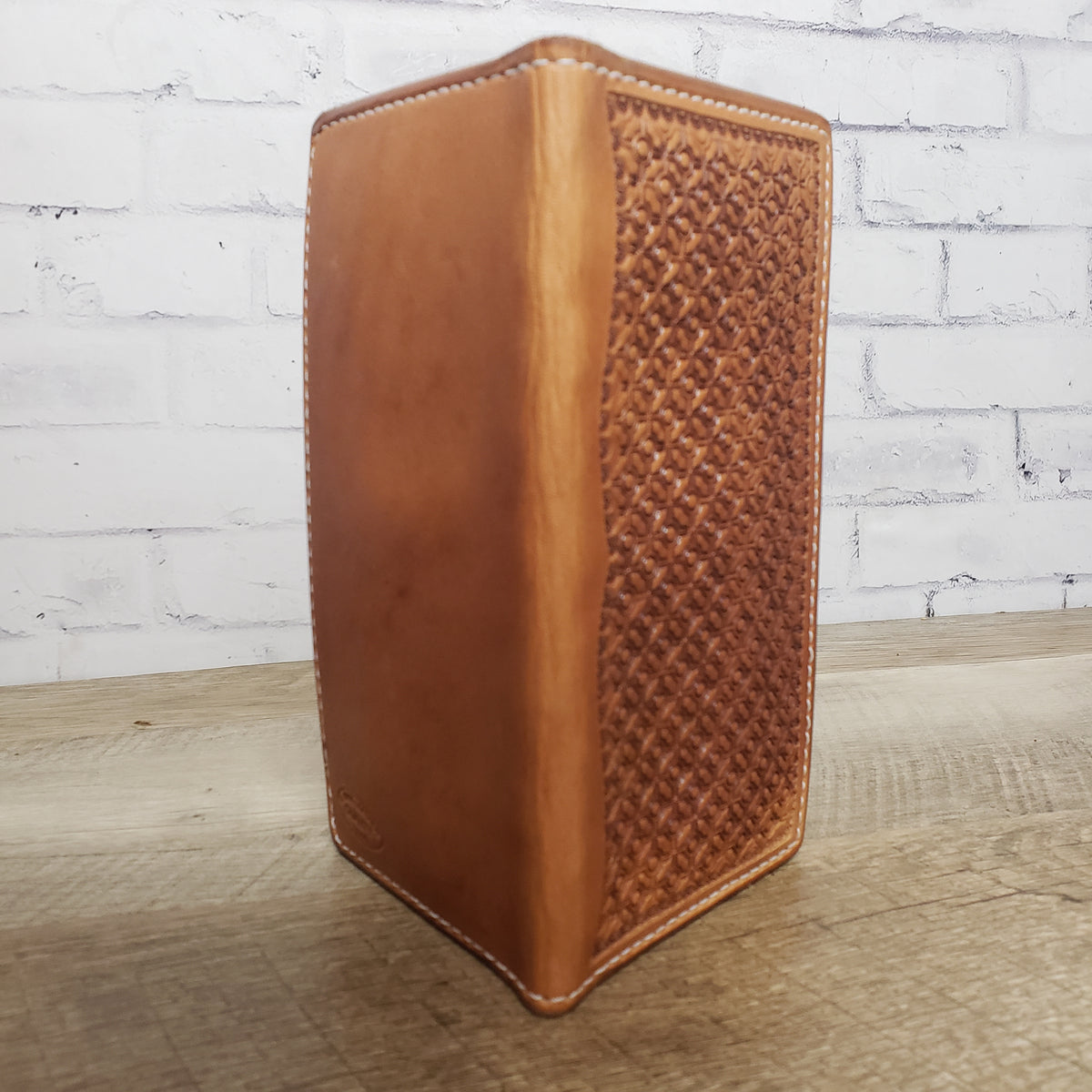 Geometric Stamped Tall Roper Wallet