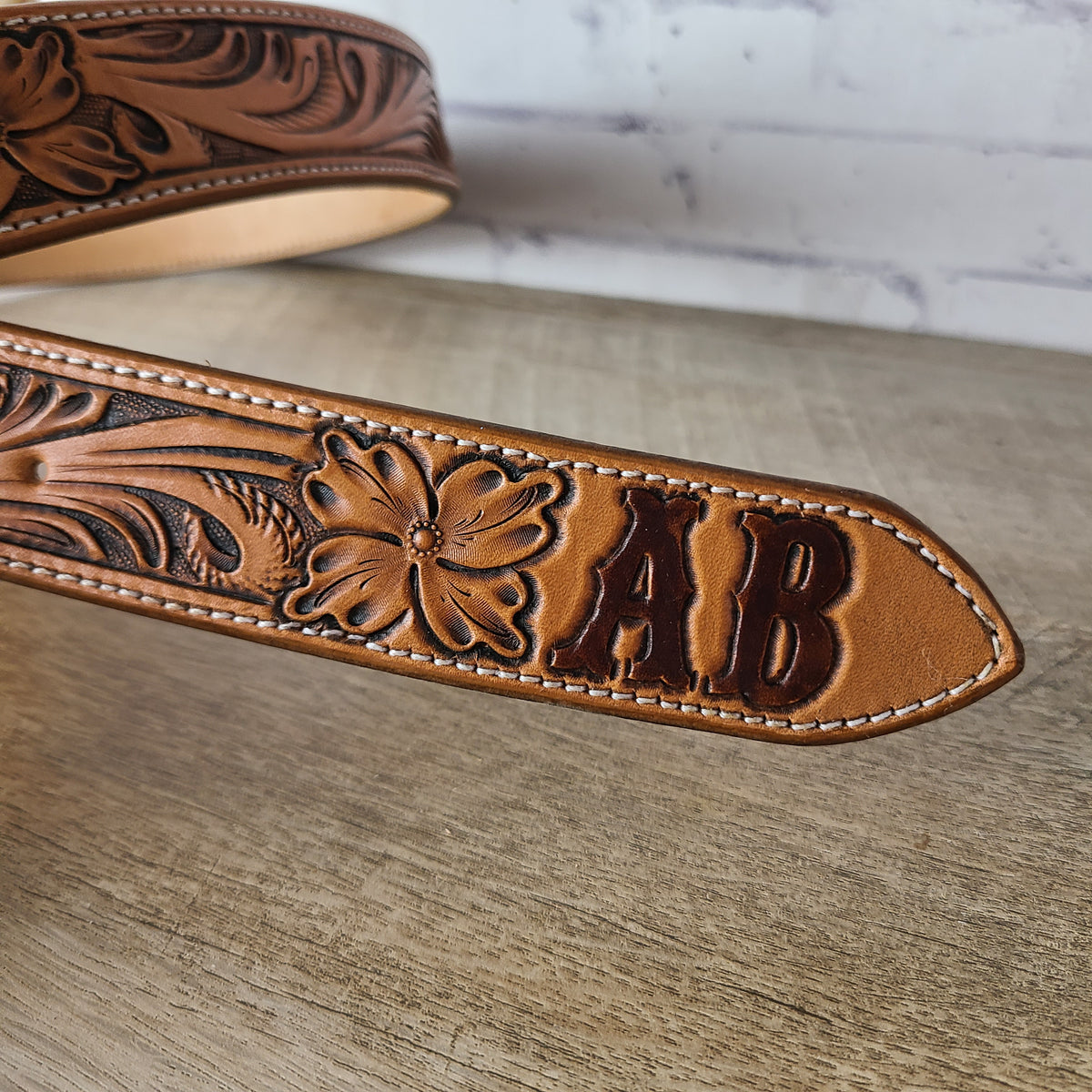 Custom Tooled Leather Belts 