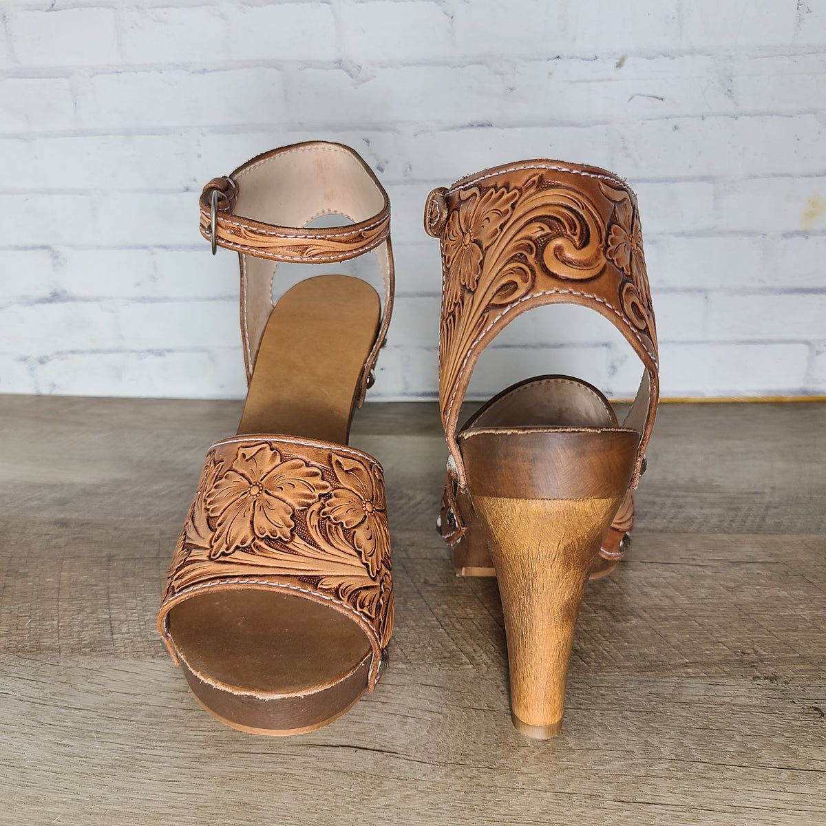 Floral Tooled Stiletto Heel