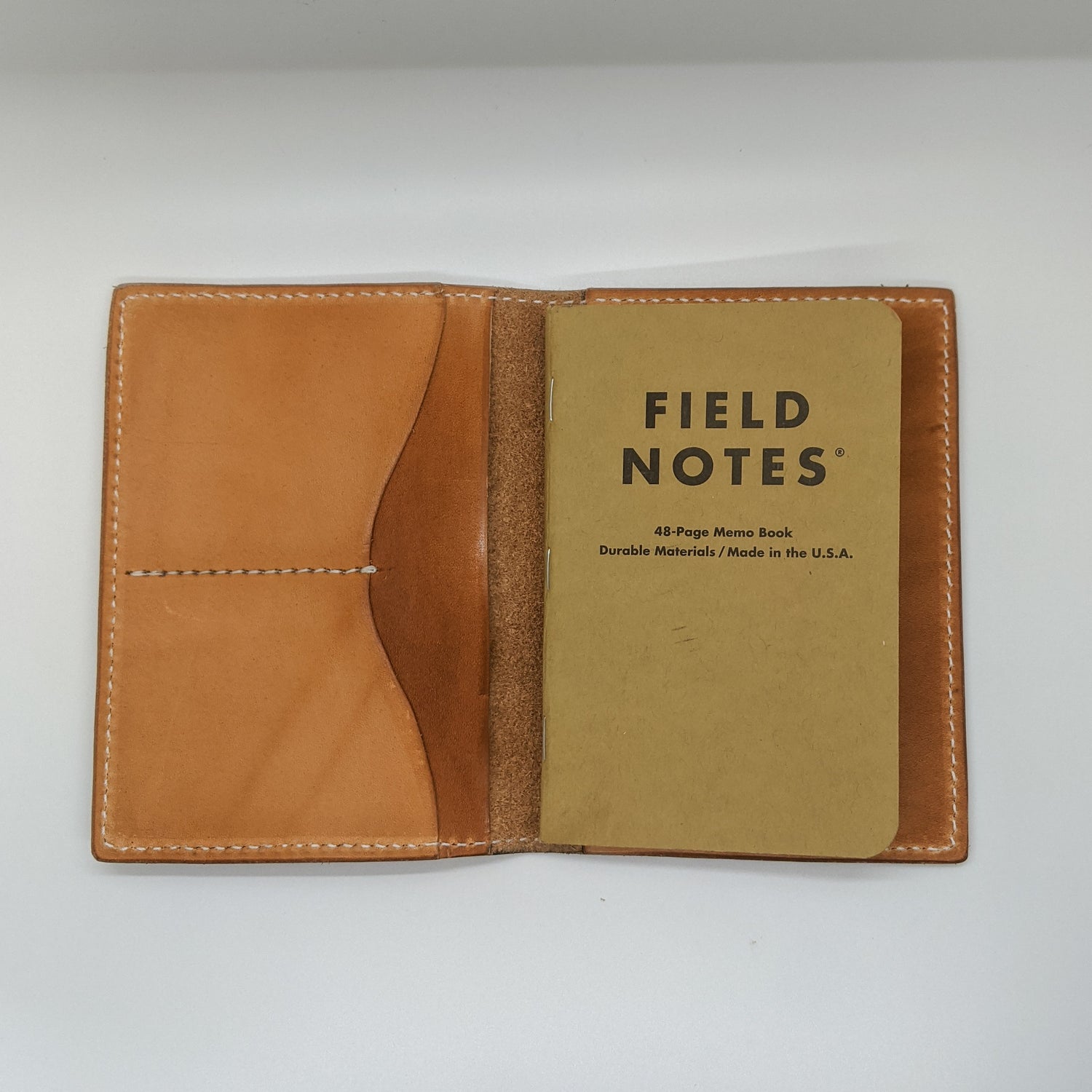 Leather Field Notes or Passport Wallet Basket Stamped