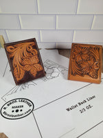 Digital leather wallet tooling pattern along with a build along video
