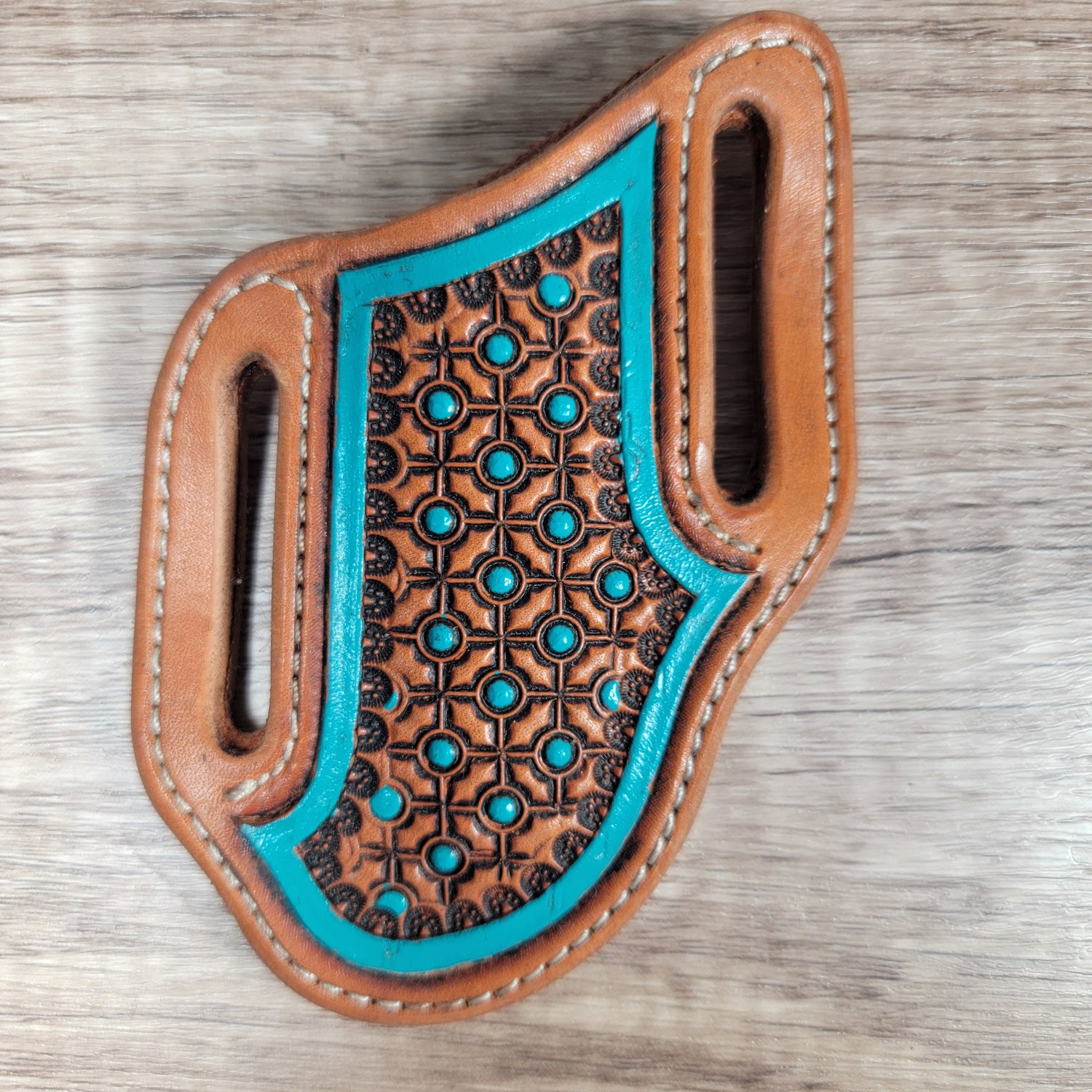 Turquoise Geometric Stamped Turquoise Sheath - In Stock