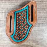 Turquoise Geometric Stamped Turquoise Sheath - In Stock