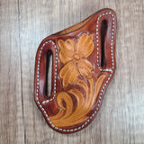 Floral Tooled Leather Sheath - In Stock