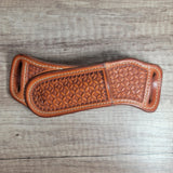 Horizontal Trapper Knife Sheath with Geometric tooling - in stock