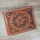 Bi-fold Floral Leather Wallet In-Stock