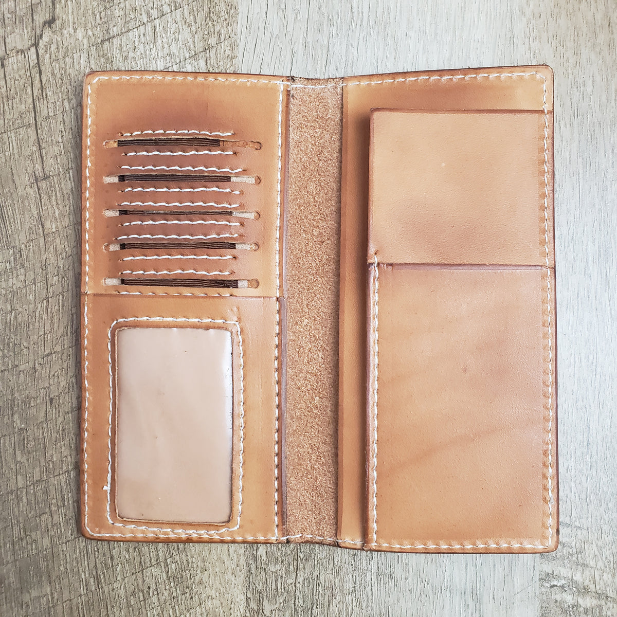 Geometric Stamped Tall Roper Wallet