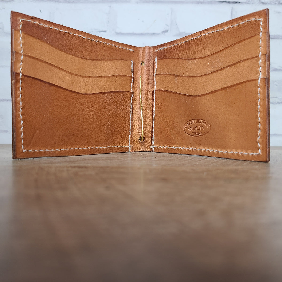 Leather Bi-fold Floral Wallet