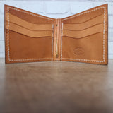 Leather Bi-fold Floral and Cross Wallet