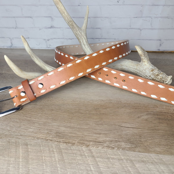 Plain Buckstitch Belt - In Stock