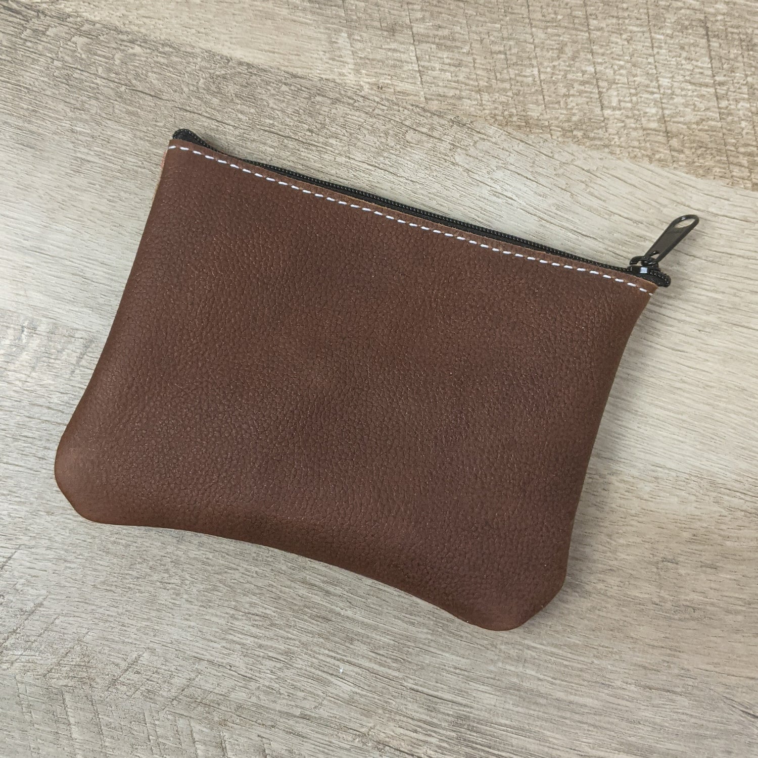 Floral Tooled Leather Coin Purse