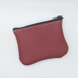 Floral Tooled red Leather Coin Purse