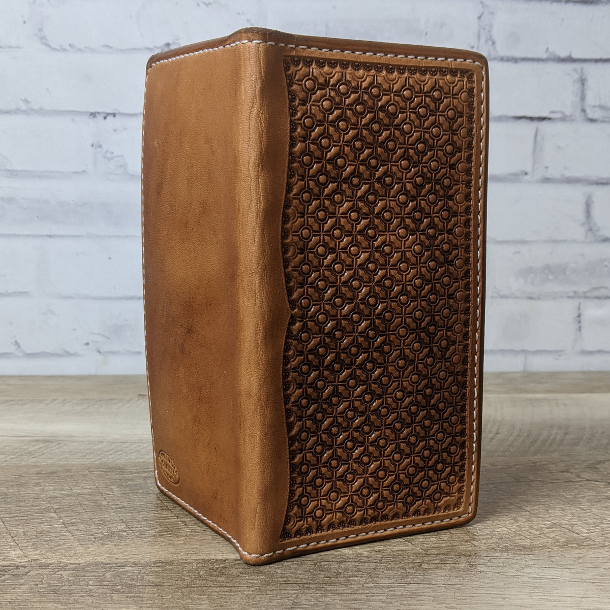 Geometric Stamped Tall Roper Wallet
